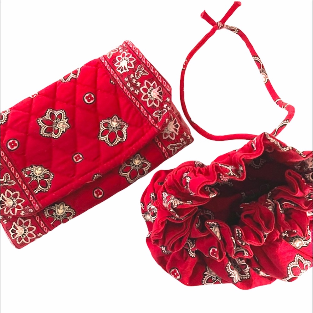 2 pieces: Vera Bradley jewelry holder and wallet